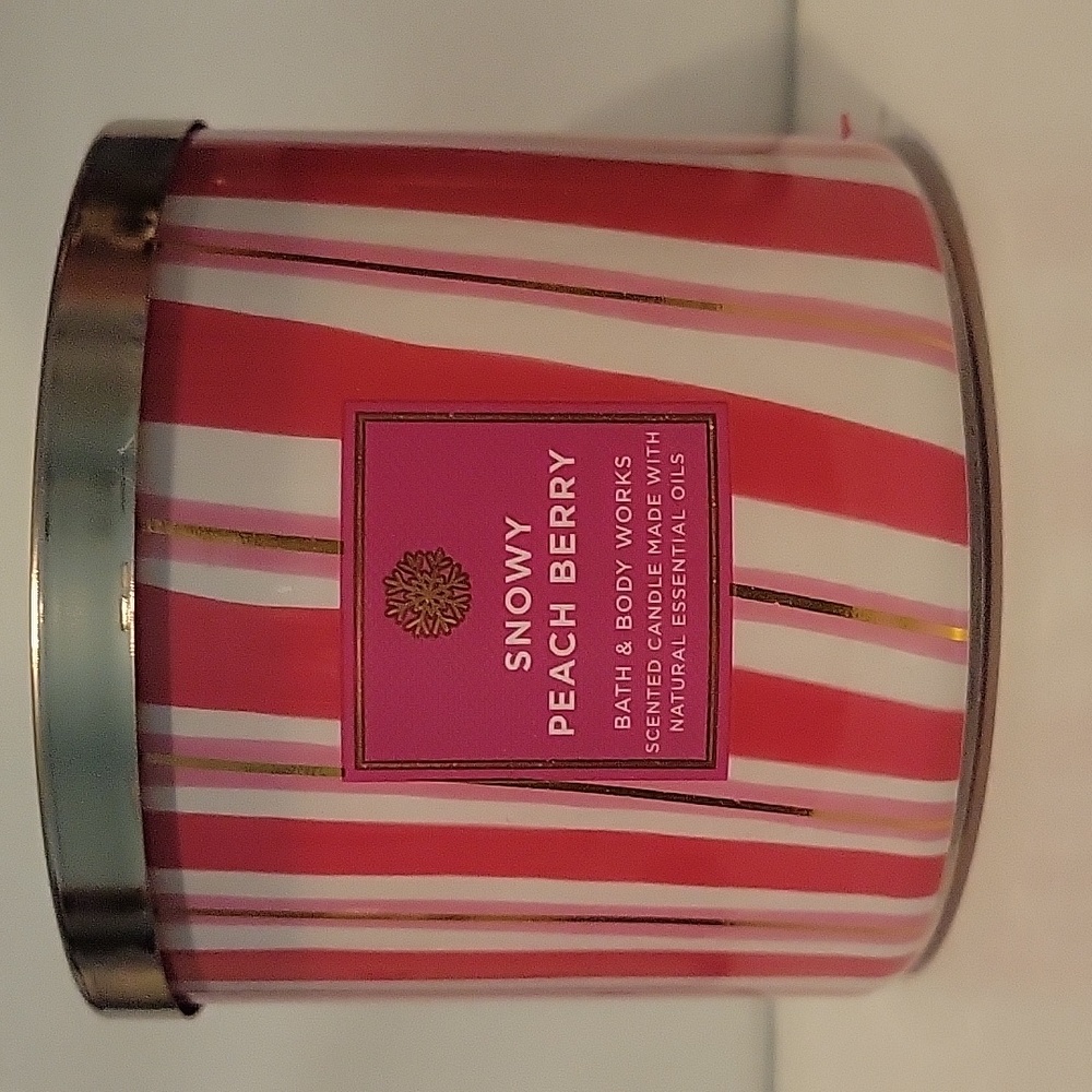 Snowy Peach Berry 3-Wick